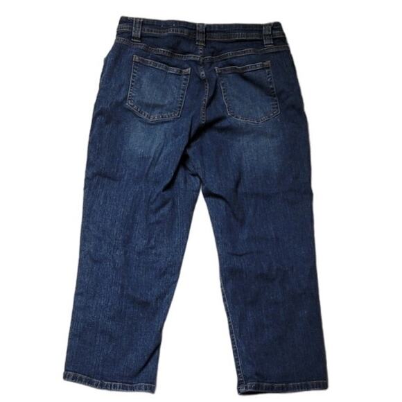 St. John's Bay Stretch Capri Jeans Spring Summer Comfort Casual - 10 Petite - Picture 2 of 4